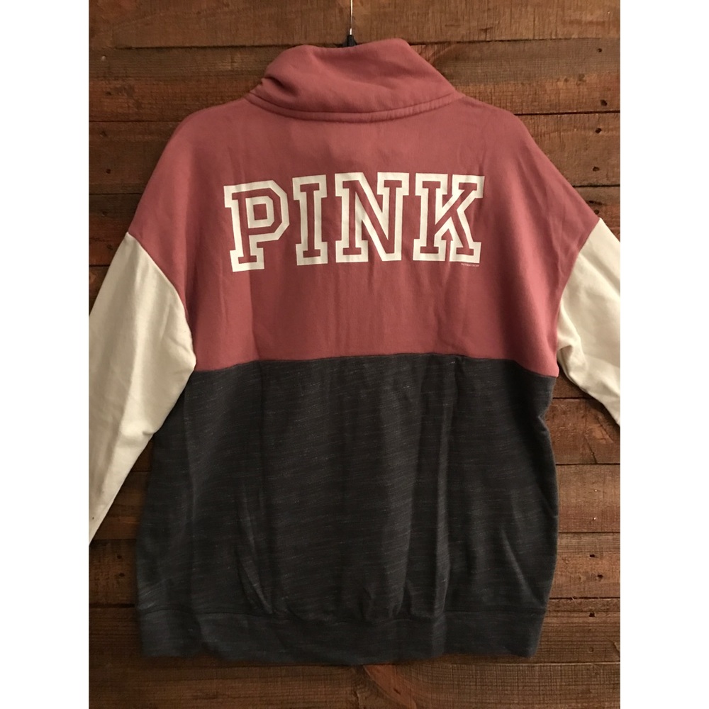 Nwot Pink By Victoria's Secret Quarter-Zip - image 4